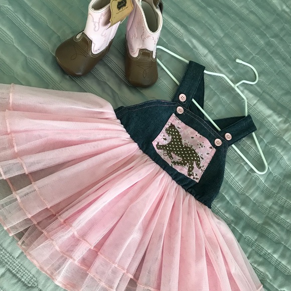 Mud Pie Cowgirl Overall Dress